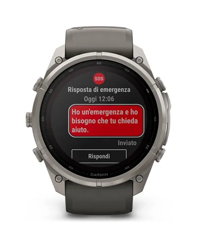 Garmin Fenix 9 Pro Solar inReach Cassa 51mm Orologio GPS Cardio Integrato, Titanium/Pebble Grey