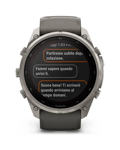 Garmin Fenix 9 Pro Solar inReach Cassa 51mm Orologio GPS Cardio Integrato, Titanium/Pebble Grey