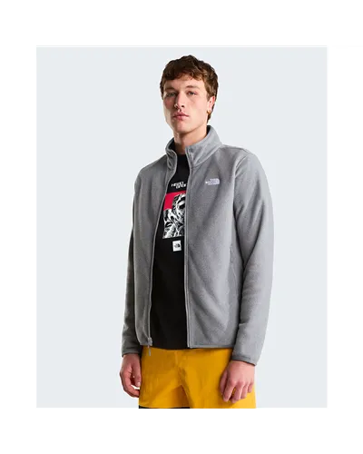 The North Face Glacier Fleece Pile Uomo Full Zip, TNF Mid Grey Heather