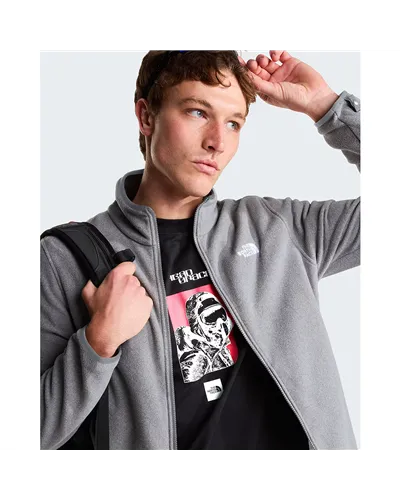 The North Face Glacier Fleece Pile Uomo Full Zip, TNF Mid Grey Heather