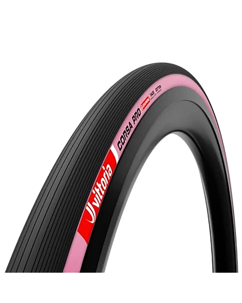 Vittoria Corsa Pro 30-622/700x30c 2C G2.0 TLR Copertoncino Tubeless Cotone 320TPI, Nero/Rosa (Edizioe Limitata)