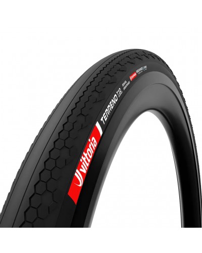 Vittoria Terreno T10 Hardpack 50-622/700x50c Gravel Endurance TLR G2.0 Copertone Tubeless e-Bike Ready ECE-R75, Nero