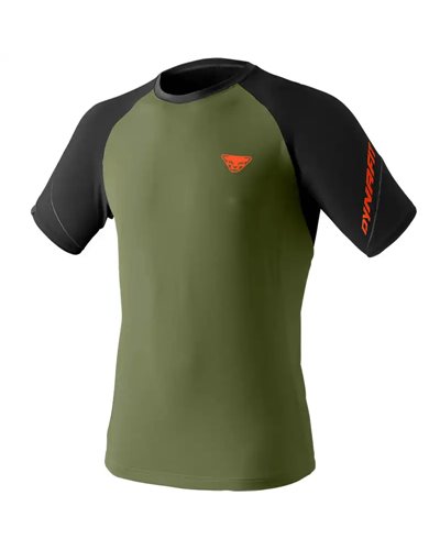 Dynafit Alpine Pro Men's Alpine Running S/S Tee, Black Out/Winter Moss/5890