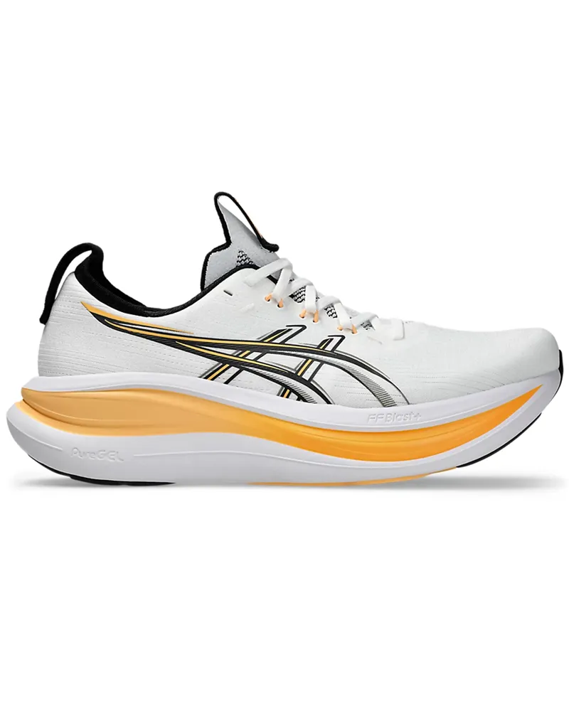 Asics Gel-Nimbus 28 Scarpe Running Uomo, White/Stadium Orange