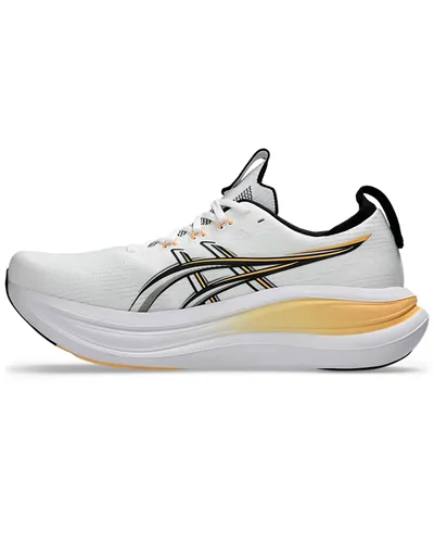 Asics Gel-Nimbus 28 Men's Running Shoes, White/Stadium Orange