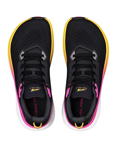 Altra FWD VIA 2 Scarpe Running Donna, Black/Silver/Knockout Pink