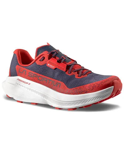 La Sportiva Prodigio 2 GTX Gore-Tex Men's Trail Running Shoes, Night Sky/Mountain Red