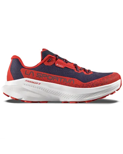 La Sportiva Prodigio 2 GTX Gore-Tex Men's Trail Running Shoes, Night Sky/Mountain Red