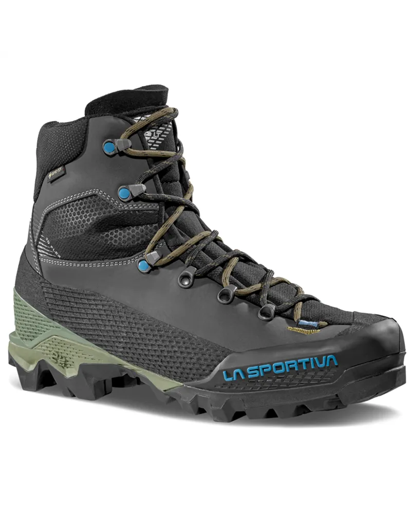 La Sportiva Aequilibrium LT GTX Gore-Tex Men's Mountaineering Boots, Carbon/Cypress