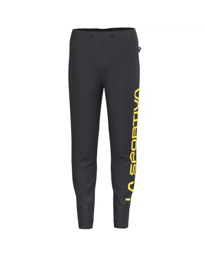 La Sportiva Podium Big Logo Men's Pants, Black/Yellow