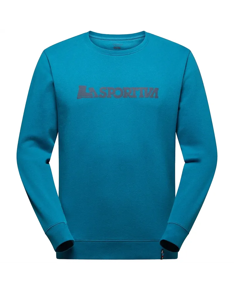 La Sportiva Heritage Logo Men's Round Neck Sweater, Lake/Night Sky