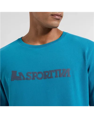 La Sportiva Heritage Logo Men's Round Neck Sweater, Lake/Night Sky