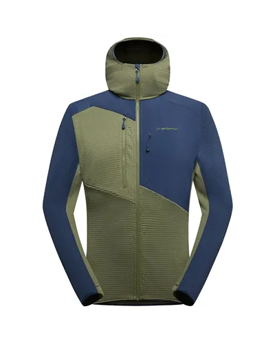 La Sportiva Lucendro Thermal Giacca Mid Layer Uomo con Cappuccio, Cypress/Night Sky