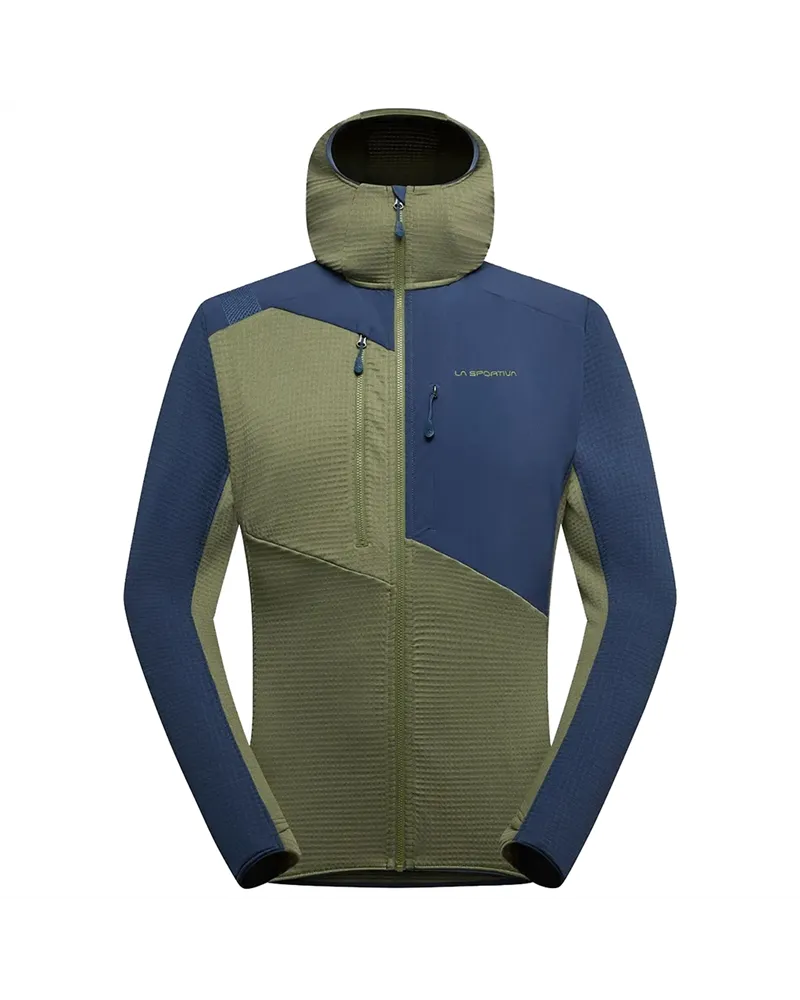 La Sportiva Lucendro Thermal Hoody Men's Mid Layer Jacket, Cypress/Night Sky