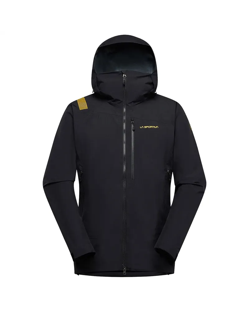 La Sportiva Alpine Guide GTX Gore-Tex Perfomance Men's Hooded Jacket, Black/Yellow