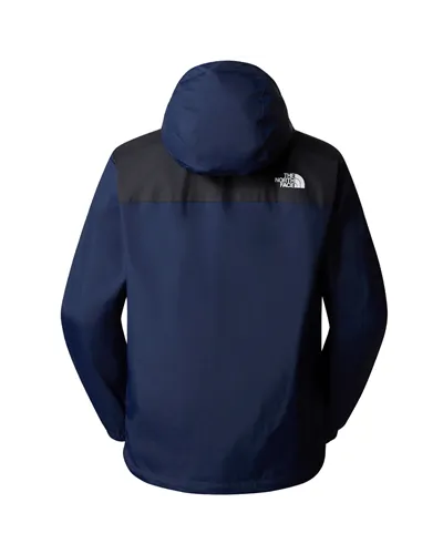 The North Face Antora Giacca Impermeabile/Antivento con Cappuccio Uomo, Summit Navy/TNF Black