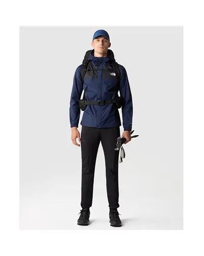 The North Face Antora Giacca Impermeabile/Antivento con Cappuccio Uomo, Summit Navy/TNF Black