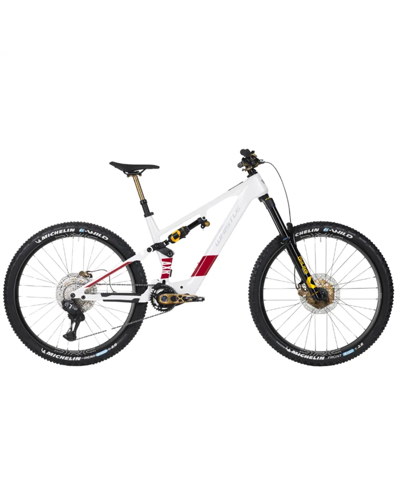 Atala Whistle e-MTB AXR C13.7 Sram GX Eagle AXS 12v Avinox M2S 800Wh, Bianco/Rosso (Edizione Limitata)