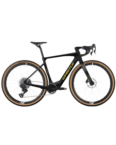 Atala Whistle e-MTB Kiowa AVX Gravel Sram Rival XPLR AXS 13v Avinox M2S 600Wh, Nero/Giallo