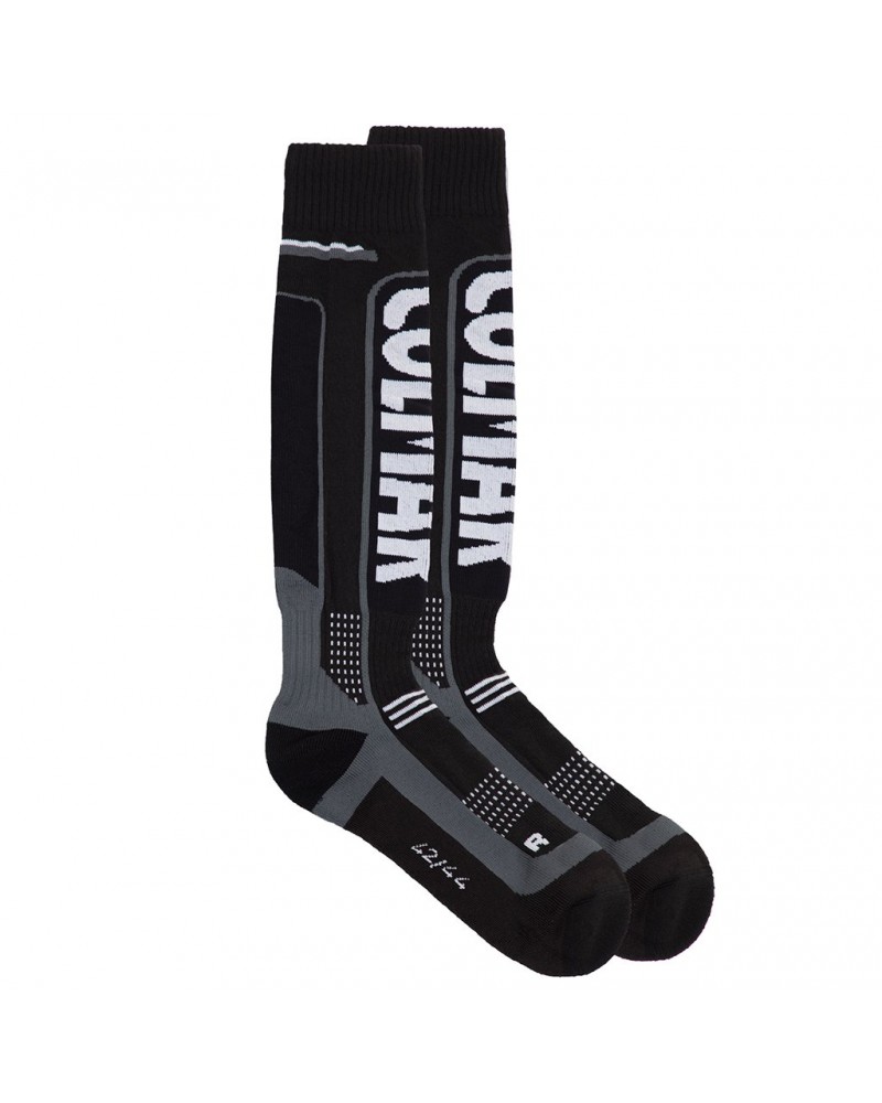 Colmar Unisex Thermolite Ski Socks, Black/White