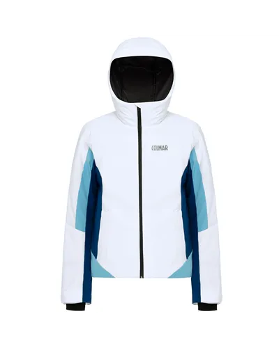 Colmar Niseiko Women's Ski Jacket, White/Midnight Blue/Capri Blue