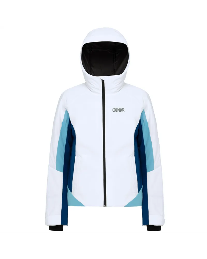 Colmar Niseiko Women's Ski Jacket, White/Midnight Blue/Capri Blue