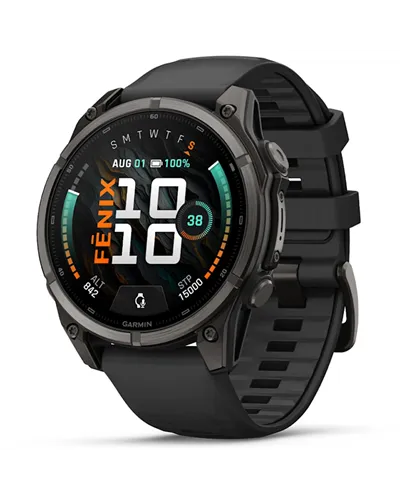 Garmin Fenix 9 Case 47mm GPS Watch Wrist-Based HR, Titanium DLC Carbon Gray/Black