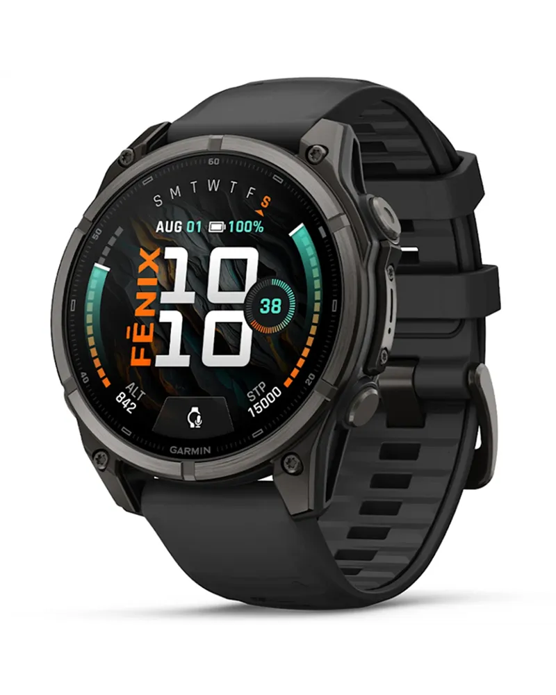 Garmin Fenix 9 AMOLED Case 47mm GPS Watch Wrist-Based HR, Titanium DLC Carbon Gray/Black