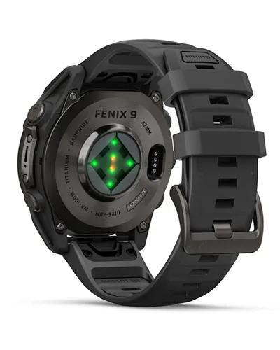 Garmin Fenix 9 Cassa 47mm Orologio GPS Cardio Integrato, Titanio DLC Carbon Gray/Black