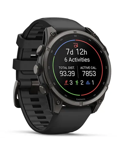 Garmin Fenix 9 Cassa 47mm Orologio GPS Cardio Integrato, Titanio DLC Carbon Gray/Black