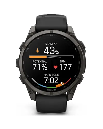 Garmin Fenix 9 Case 47mm GPS Watch Wrist-Based HR, Titanium DLC Carbon Gray/Black