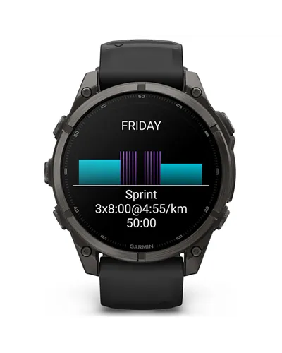 Garmin Fenix 9 AMOLED Case 47mm GPS Watch Wrist-Based HR, Titanium DLC Carbon Gray/Black