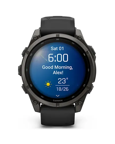 Garmin Fenix 9 Cassa 47mm Orologio GPS Cardio Integrato, Titanio DLC Carbon Gray/Black
