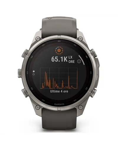 Garmin Fenix 9 Pro Solar inReach Cassa 47mm Orologio GPS Cardio Integrato, Titanium/Pebble Grey