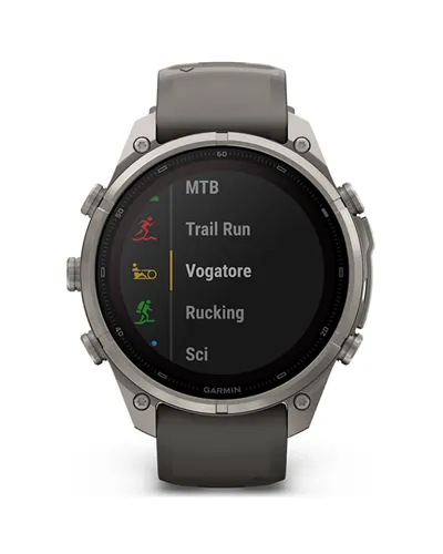 Garmin Fenix 9 Pro Solar inReach Cassa 47mm Orologio GPS Cardio Integrato, Titanium/Pebble Grey