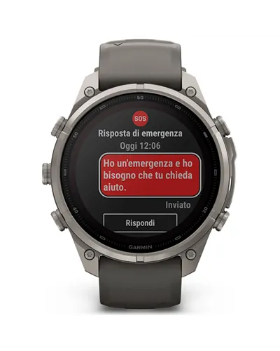 Garmin Fenix 9 Pro Solar inReach Cassa 47mm Orologio GPS Cardio Integrato, Titanium/Pebble Grey