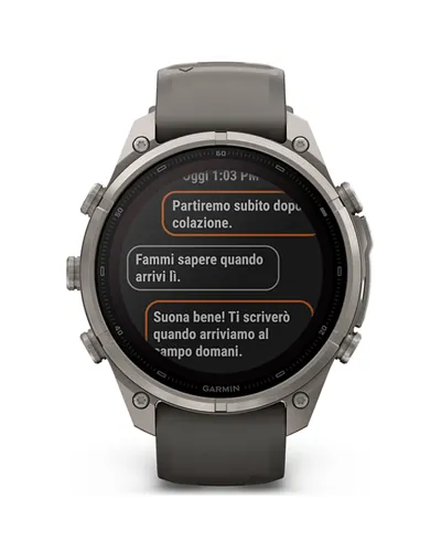 Garmin Fenix 9 Pro Solar inReach Cassa 47mm Orologio GPS Cardio Integrato, Titanium/Pebble Grey