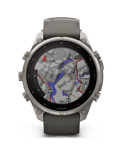 Garmin Fenix 9 Pro Solar inReach Cassa 47mm Orologio GPS Cardio Integrato, Titanium/Pebble Grey