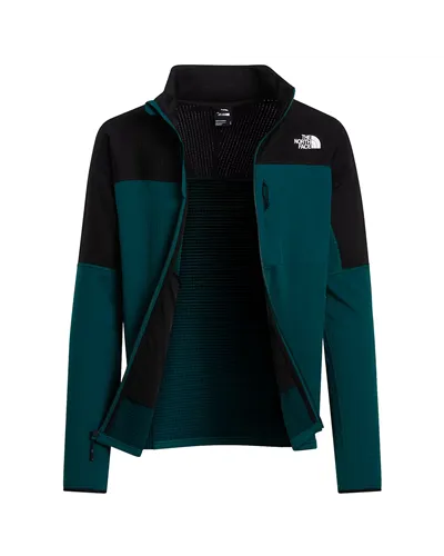 The North Face Stormgap Polartec Power Grid Men's Full-Zip Midlayer Jacket, Pacific Teal/TNF Black