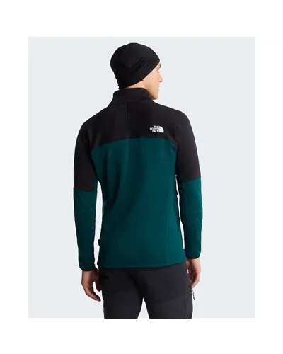 The North Face Stormgap Polartec Power Grid Men's Full-Zip Midlayer Jacket, Pacific Teal/TNF Black