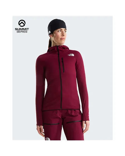 The North Face Summit FutureFleece Giacca Midlayer con Cappuccio Donna Full Zip, Burgundy Crush