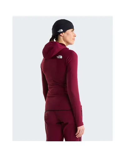 The North Face Summit FutureFleece Women's Full Zip Hooded Midlayer Jacket, Burgundy Crush