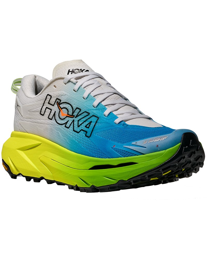 Hoka Mafate 5 Men's Trail Running Shoes, Frost/Hoka Citrus