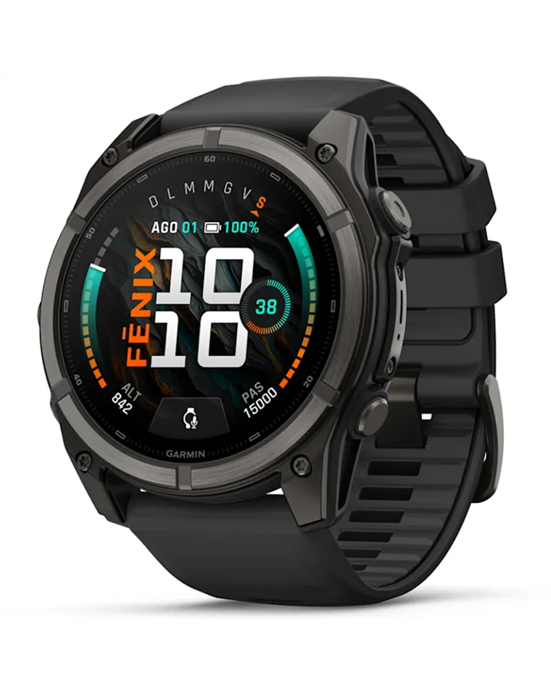 Garmin Fenix 9 AMOLED Cassa 51mm Orologio GPS Cardio Integrato, Titanio DLC Carbon Gray/Black
