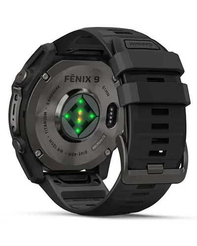 Garmin Fenix 9 AMOLED Cassa 51mm Orologio GPS Cardio Integrato, Titanio DLC Carbon Gray/Black