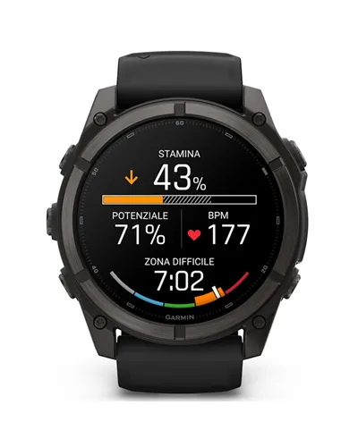 Garmin Fenix 9 AMOLED Cassa 51mm Orologio GPS Cardio Integrato, Titanio DLC Carbon Gray/Black