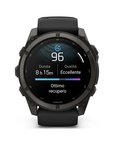 Garmin Fenix 9 AMOLED Cassa 51mm Orologio GPS Cardio Integrato, Titanio DLC Carbon Gray/Black