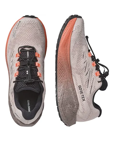 Salomon Aero Blaze 4 GRVL GTX Gore-Tex Scarpe Trail Running Donna, Rainy Day/Black/Nectarine