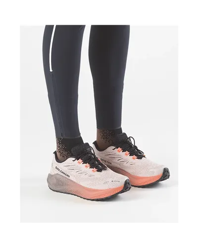 Salomon Aero Blaze 4 GRVL GTX Gore-Tex Scarpe Trail Running Donna, Rainy Day/Black/Nectarine