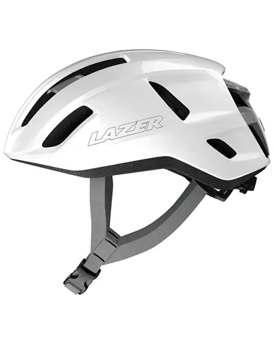 Lazer Sphere KinetiCore Casco Road, Bianco/Argento
